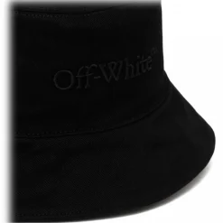 Off-White - Black Denim Bucket Hat - Exclusive Luxury Collection - Avvenice