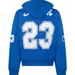 Off-White - Blue Football Print Hoodie - Exclusive Luxury Collection - Avvenice