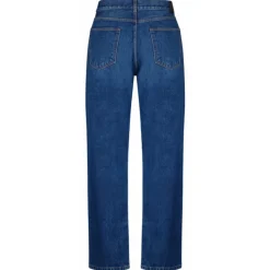 Off-White - Indigo Blue Cotton Straight Leg Jeans - Exclusive Luxury Collection - Avvenice