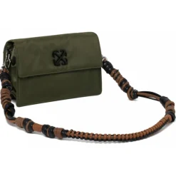 Off-White - Military Green Jitney 1.4 Shoulder Bag - Exclusive Luxury Collection - Avvenice