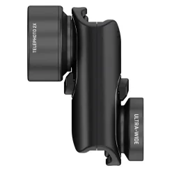 olloclip - Active Lens Set - Black Lens / Black Clip - iPhone 8 / 7 / 8 Plus / 7 Plus - Fisheye Wide-Angle Tele - Lens Set - Avvenice
