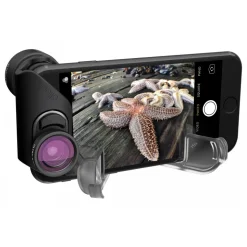 olloclip - Active Lens Set - Black Lens / Black Clip - iPhone 8 / 7 / 8 Plus / 7 Plus - Fisheye Wide-Angle Tele - Lens Set - Avvenice