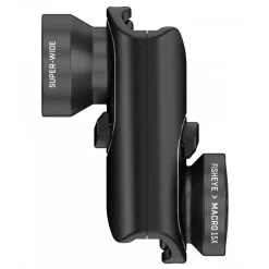 olloclip - Core Lens Set - Black Lens / Black Clip - iPhone 8 / 7 / 8 Plus / 7 Plus - Fisheye Wide-Angle Macro 15X - Lens Set - Avvenice