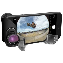 olloclip - Core Lens Set - Black Lens / Black Clip - iPhone 8 / 7 / 8 Plus / 7 Plus - Fisheye Wide-Angle Macro 15X - Lens Set - Avvenice