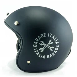 Osbe Italy - Garage Italia - Black Matt - Special Edition - Motorcycle Helmet - High Quality - Made in Italy - Avvenice