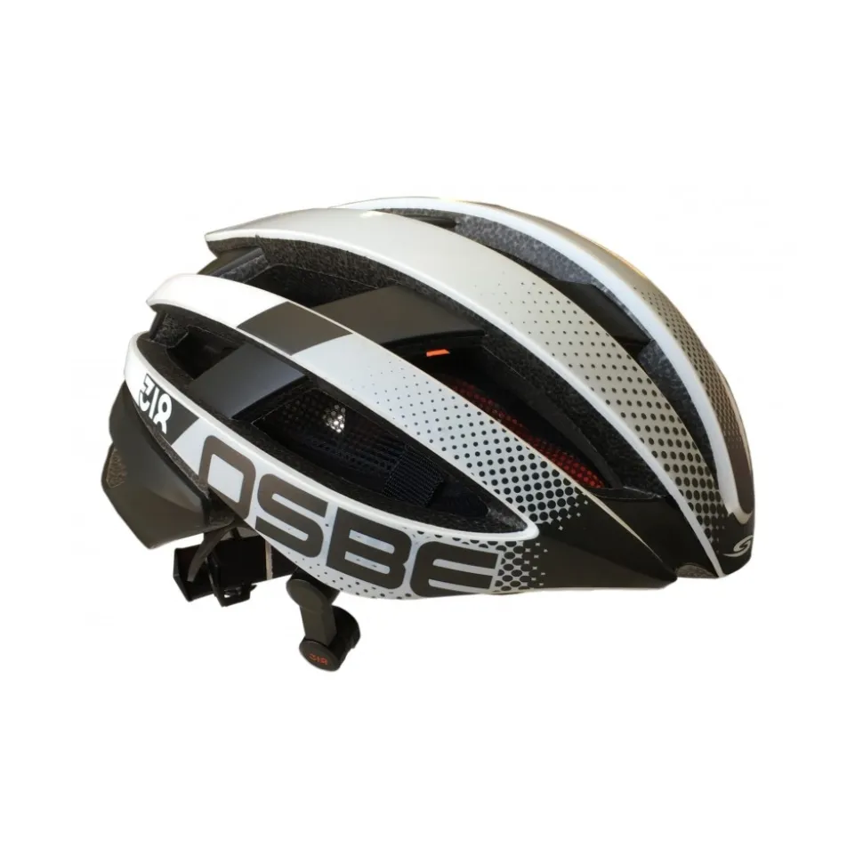 Osbe Italy - Light 318 + IBTHFC - Wireless Bluetooth - Matt White Gr. Black - Bicycle Helmet - High Quality - Made in Italy - Avvenice