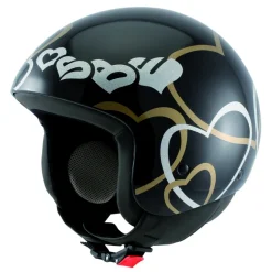 Osbe Italy - Love - Shiny Black - Motorcycle Helmet - High Quality - Made in Italy - Avvenice