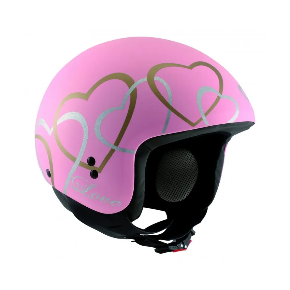 Osbe Italy - Love - Shiny Pink - Motorcycle Helmet - High Quality - Made in Italy - Avvenice