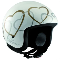 Osbe Italy - Love - White Pearl - Motorcycle Helmet - High Quality - Made in Italy - Avvenice