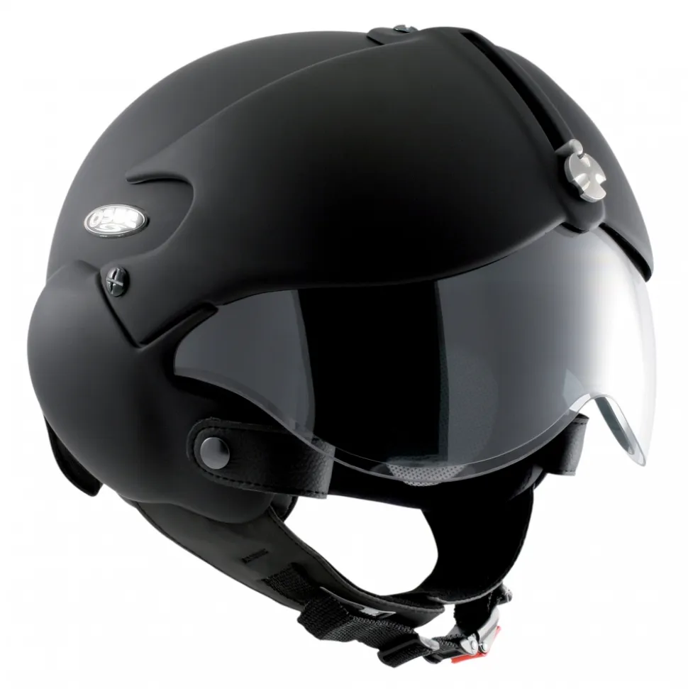 Osbe Italy - Tornado Matt Black - Motorcycle Helmet - High Quality - Made in Italy - Avvenice