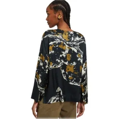 Ottod'Ame - Abstract Fantasy Blouse - Black/Yellow - Shirt - Luxury Exclusive Collection - Avvenice