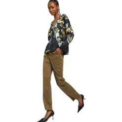 Ottod'Ame - Abstract Fantasy Blouse - Black/Yellow - Shirt - Luxury Exclusive Collection - Avvenice