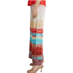 Ottod'Ame - Abstract Patterned Wide Leg Trousers - Multicolour - Trousers - Luxury Exclusive Collection - Avvenice