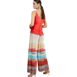 Ottod'Ame - Abstract Patterned Wide Leg Trousers - Multicolour - Trousers - Luxury Exclusive Collection - Avvenice