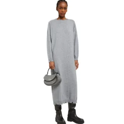 Ottod'Ame - Cashmere Blend Long Dress - Grey - Dresses - Luxury Exclusive Collection - Avvenice
