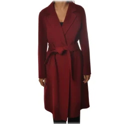 Ottod'Ame - Coat Long Oversized Model - Bordeaux - Jacket - Luxury Exclusive Collection - Avvenice