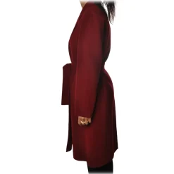 Ottod'Ame - Coat Long Oversized Model - Bordeaux - Jacket - Luxury Exclusive Collection - Avvenice