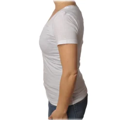 Ottod'Ame - Cotton Fitted Model T-Shirt - White - T-Shirt - Luxury Exclusive Collection - Avvenice