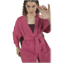 Ottod'Ame - Cotton Kimono Jacket - Pink - Jacket - Luxury Exclusive Collection - Avvenice