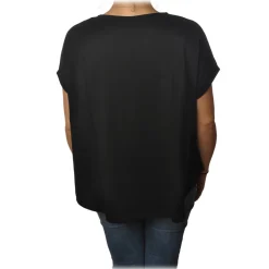 Ottod'Ame - Cotton T-Shirt with Short Sleeves - Black - T-Shirt - Luxury Exclusive Collection - Avvenice
