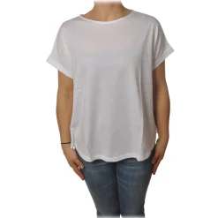 Ottod'Ame - Cotton T-Shirt with Short Sleeves - White - T-Shirt - Luxury Exclusive Collection - Avvenice