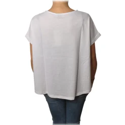 Ottod'Ame - Cotton T-Shirt with Short Sleeves - White - T-Shirt - Luxury Exclusive Collection - Avvenice