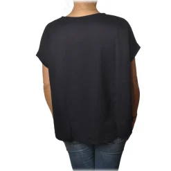 Ottod'Ame - Cotton T-Shirt with Short Sleeves - Blue - T-Shirt - Luxury Exclusive Collection - Avvenice