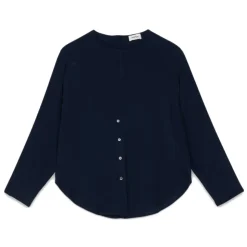 Ottod'Ame - Crew Neck Shirt with Knot Detail - Blue - Shirt - Luxury Exclusive Collection - Avvenice