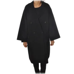 Ottod'Ame - Double Breasted Coat - Black - Jacket - Luxury Exclusive Collection - Avvenice