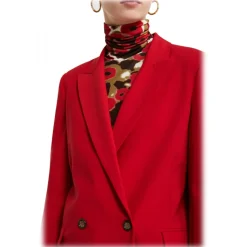 Ottod'Ame - Double Breasted Combed Wool Jacket - Red - Jacket - Luxury Exclusive Collection - Avvenice