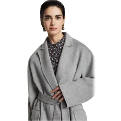 Ottod'Ame - Double-Breasted Coat with Belt - Grey - Jacket - Luxury Exclusive Collection - Avvenice