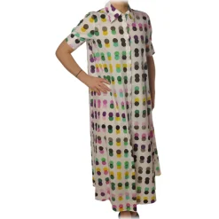 Ottod'Ame - Dress in Polka Dot Pattern - White - Dresses - Luxury Exclusive Collection - Avvenice