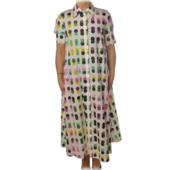 Ottod'Ame - Dress in Polka Dot Pattern - White - Dresses - Luxury Exclusive Collection - Avvenice