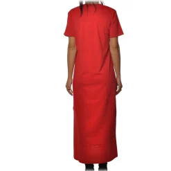 Ottod'Ame - Dress in Solid Color Cotton Fabric - Red - Dresses - Luxury Exclusive Collection - Avvenice