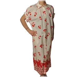 Ottod'Ame - Dress With Cherry Pattern - White - Dresses - Luxury Exclusive Collection - Avvenice