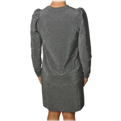 Ottod'Ame - Dress with Puff Sleeves Lurex Effect - Grey - Dresses - Luxury Exclusive Collection - Avvenice