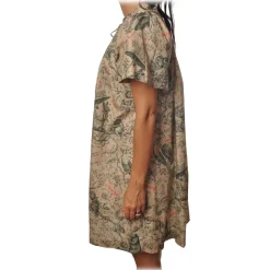 Ottod'Ame - Dress with Raglan Sleeves - Beige - Dresses - Luxury Exclusive Collection - Avvenice