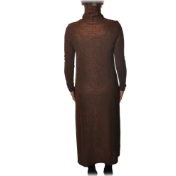 Ottod'Ame - High Neck Dress - Brown - Dresses - Luxury Exclusive Collection - Avvenice
