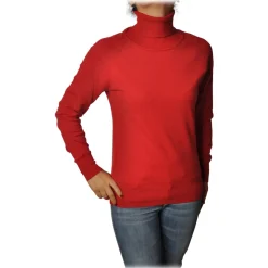 Ottod'Ame - High Neck Sweater - Red - Sweater - Luxury Exclusive Collection - Avvenice