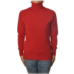 Ottod'Ame - High Neck Sweater - Red - Sweater - Luxury Exclusive Collection - Avvenice