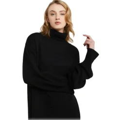 Ottod'Ame - Knitted Dress with Side Slits - Black - Dresses - Luxury Exclusive Collection - Avvenice