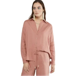 Ottod'Ame - Linen Oversized Shirt - Salmon Pink - Shirt - Luxury Exclusive Collection - Avvenice