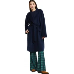 Ottod'Ame - Long Double-Breasted Unlined Coat - Blue - Jacket - Luxury Exclusive Collection - Avvenice