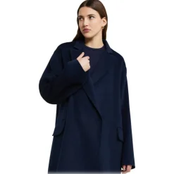Ottod'Ame - Long Double-Breasted Unlined Coat - Blue - Jacket - Luxury Exclusive Collection - Avvenice