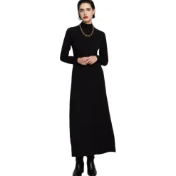 Ottod'Ame - Long Dress in Stretch Jersey - Black - Dresses - Luxury Exclusive Collection - Avvenice