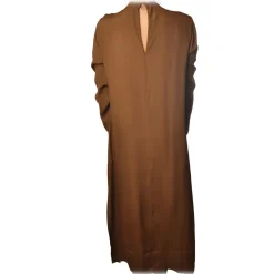 Ottod'Ame - Long Straight Dress - Tobacco - Dresses - Luxury Exclusive Collection - Avvenice