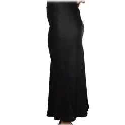 Ottod'Ame - Midi Skirt Satin Effect - Black - Skirt - Luxury Exclusive Collection - Avvenice
