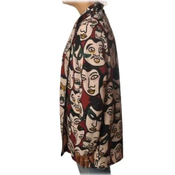 Ottod'Ame - Multicolor Pattern Jacket - Bordeaux - Jacket - Luxury Exclusive Collection - Avvenice