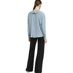 Ottod'Ame - Palazzo Trousers in Combed Fabric - Black - Trousers - Luxury Exclusive Collection - Avvenice