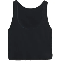 Ottod'Ame - Ribbed Short Tank Top - Black - Top - Luxury Exclusive Collection - Avvenice